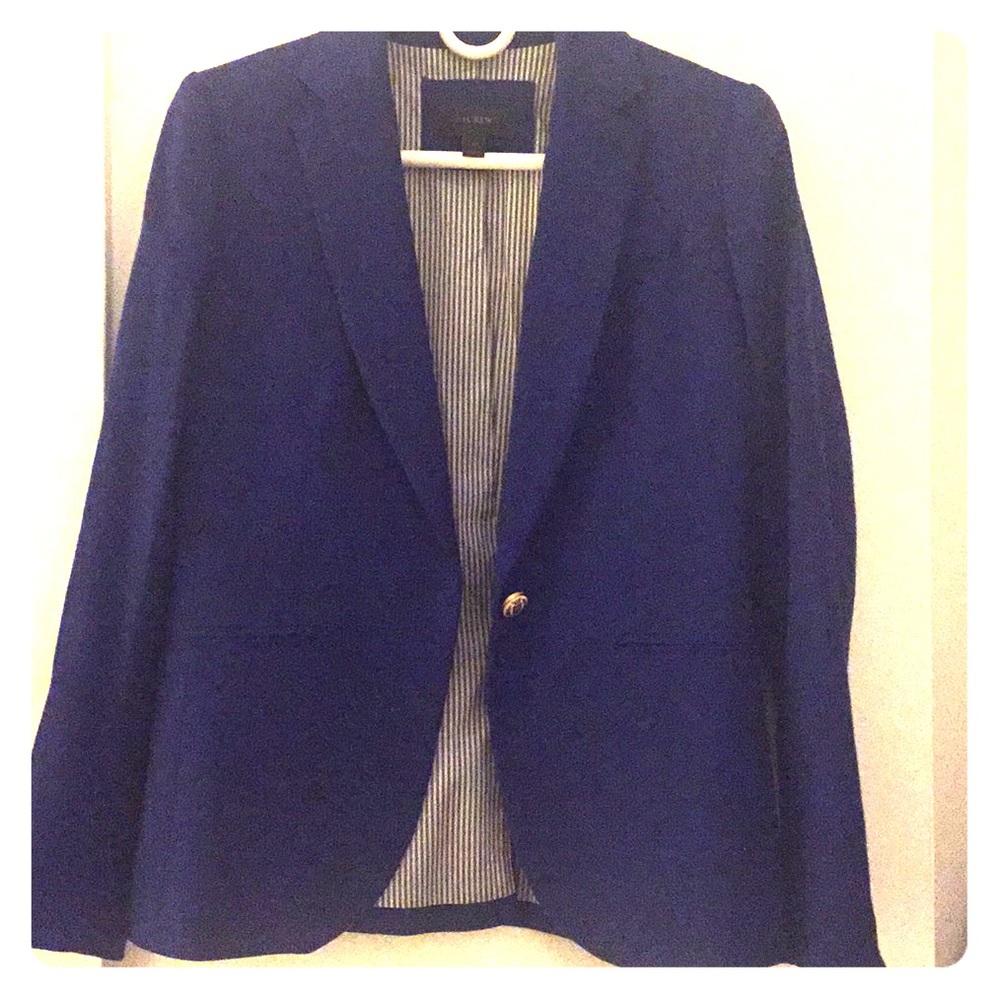 J. Crew Campbell Blazer in Wool Flannel (Baroque)